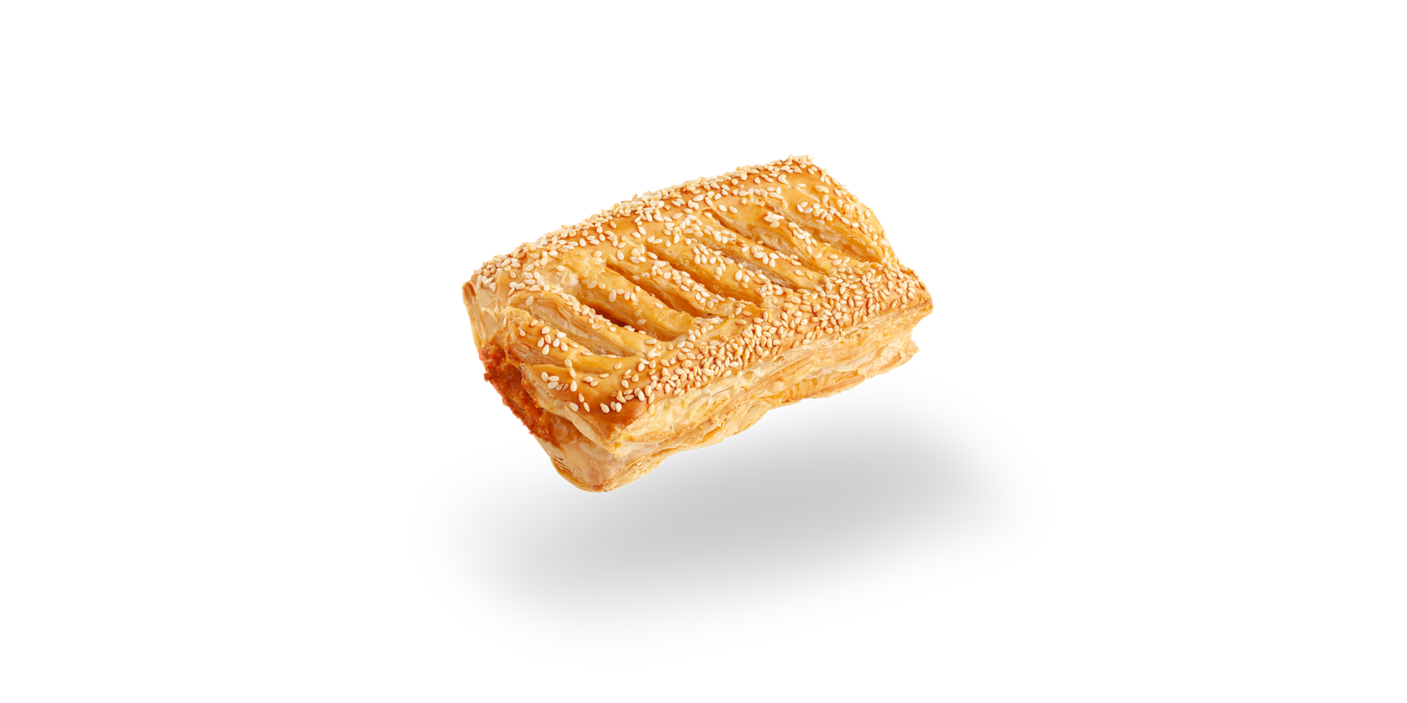 Folhado de Frango com sementes de sésamo, produto de laminação congelado