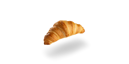 Croissant simples de massa meio-folhada. Produto Congelado